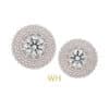 Anatometal Gemmed Hera Push-In Stud Earring, 18k White Gold