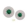 Anatometal Gemmed Hera Push-In Stud Earring, 18k White Gold