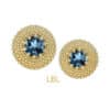 Anatometal Gemmed Hera Push-In Stud Earring, 18k Yellow Gold