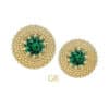 Anatometal Gemmed Hera Push-In Stud Earring, 18k Yellow Gold