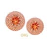 Anatometal Gemmed Hera Push-In Stud Earring, 18k Rose Gold