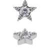 Pave Star Threaded Stud Earring, 7mm, CoCr NF