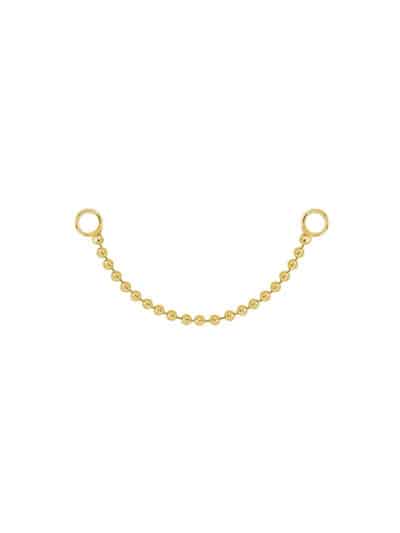 Beaded Chain, 14k Yellow Gold