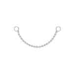 Beaded Chain, 14k White Gold