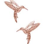 Anatometal Hummingbird Threaded Stud Earring, 18k Rose Gold