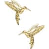 Anatometal Hummingbird Threaded Stud Earring, 18k Yellow Gold