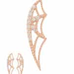 BVLA Charlotte's Web Double-Threaded Stud Earring, 14k Rose Gold