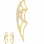 BVLA Charlotte's Web Double-Threaded Stud Earring, 14k Yellow Gold