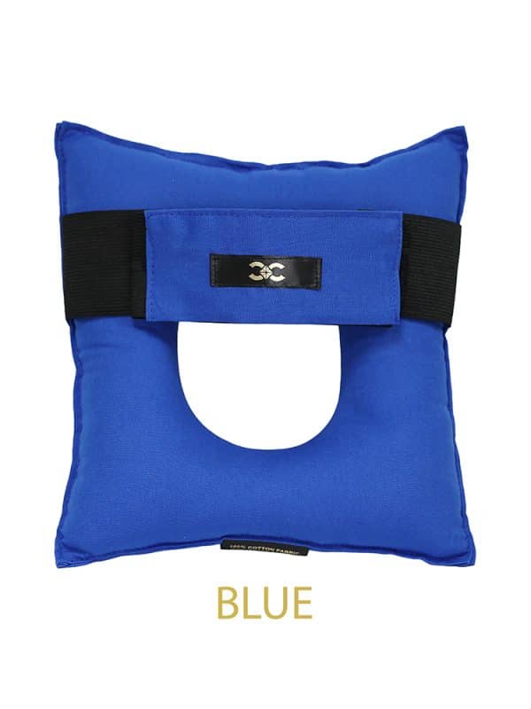 Blue piercing pillow