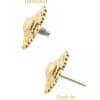 Mandala Sun Threaded / Push-In Stud Earrning, 14k Yellow Gold