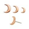 Moon Push-In Stud Earring, 14k Rose Gold