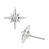 Northern Star Push-In Stud Earring, Skinny, 14k White Gold
