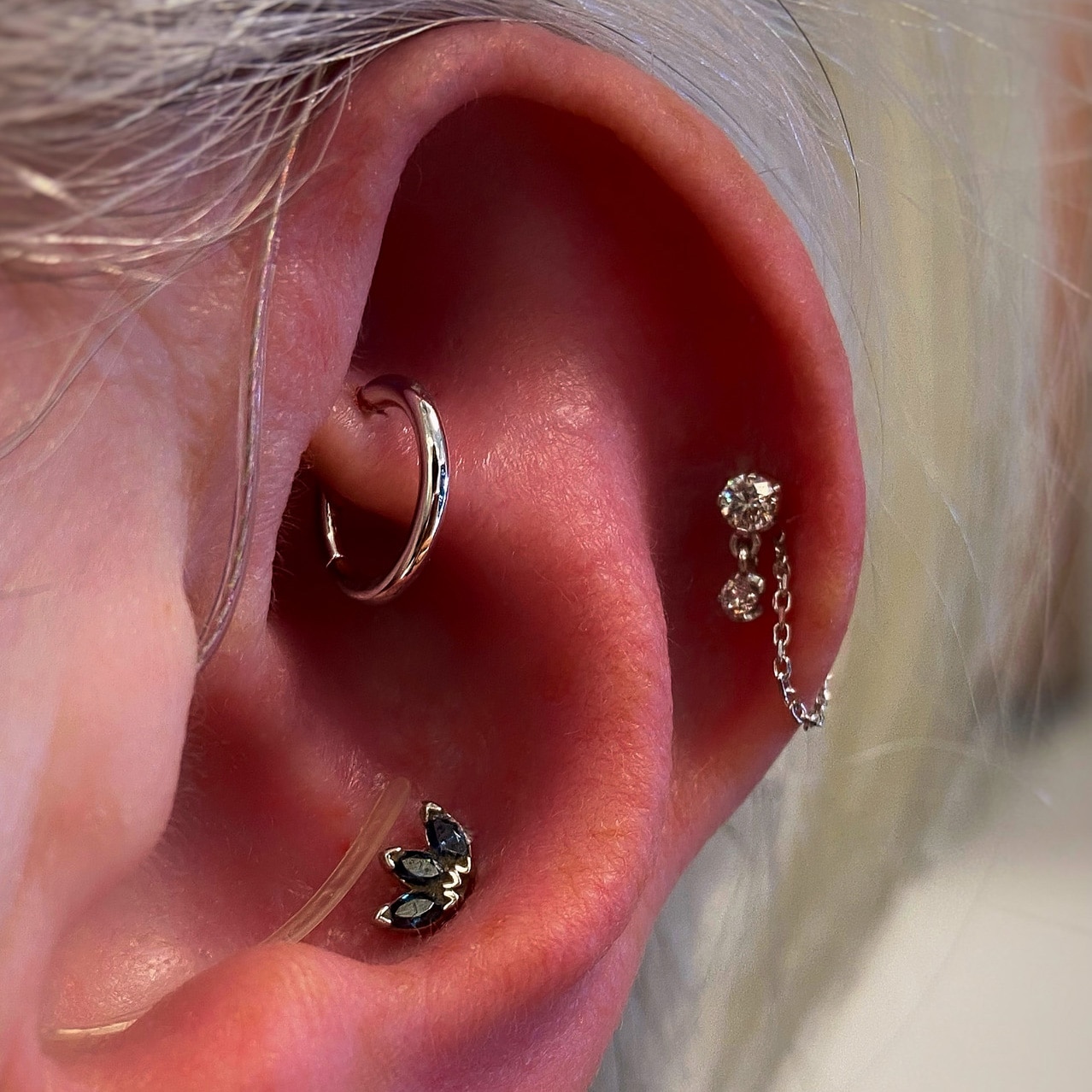 Helix Piercing with Dangle Jewellery