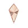 Laser Kite Push-In Stud Earring, 14k Rose Gold