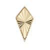 Laser Kite Push-In Stud Earring, 14k Yellow Gold