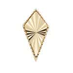 Laser Kite Push-In Stud Earring, 14k Yellow Gold