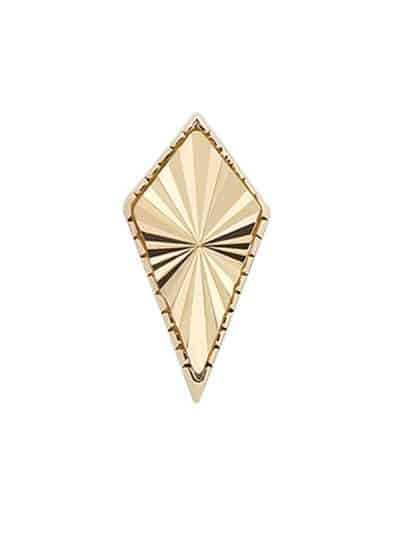 Laser Kite Push-In Stud Earring, 14k Yellow Gold