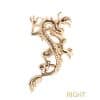 Oriental Dragon Threaded Stud Earring, 14k Rose Gold
