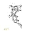 Oriental Dragon Threaded Stud Earring, 14k White Gold