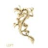 Oriental Dragon Threaded Stud Earring, 14k Yellow Gold