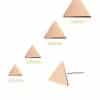 Triangle Push-In Stud Earring, 14k Rose Gold