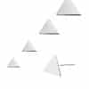 Triangle Push-In Stud Earring, 14k White Gold