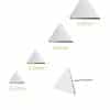 Triangle Push-In Stud Earring, 14k White Gold