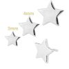 Star Push-In Stud Earring, 14k White Gold